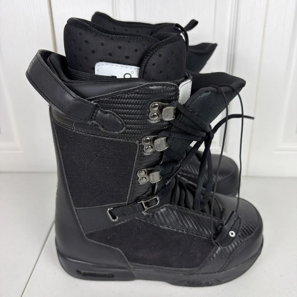Celsius Snowboard Boots Dufficy Size 8 Climate Trad Lace Black Hemp Freestyle